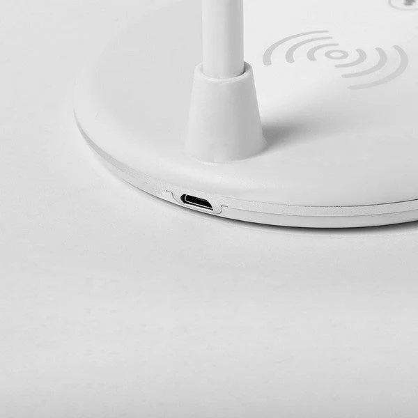 LED Lamp with Bluetooth Speaker and Wireless Charger White 146268
