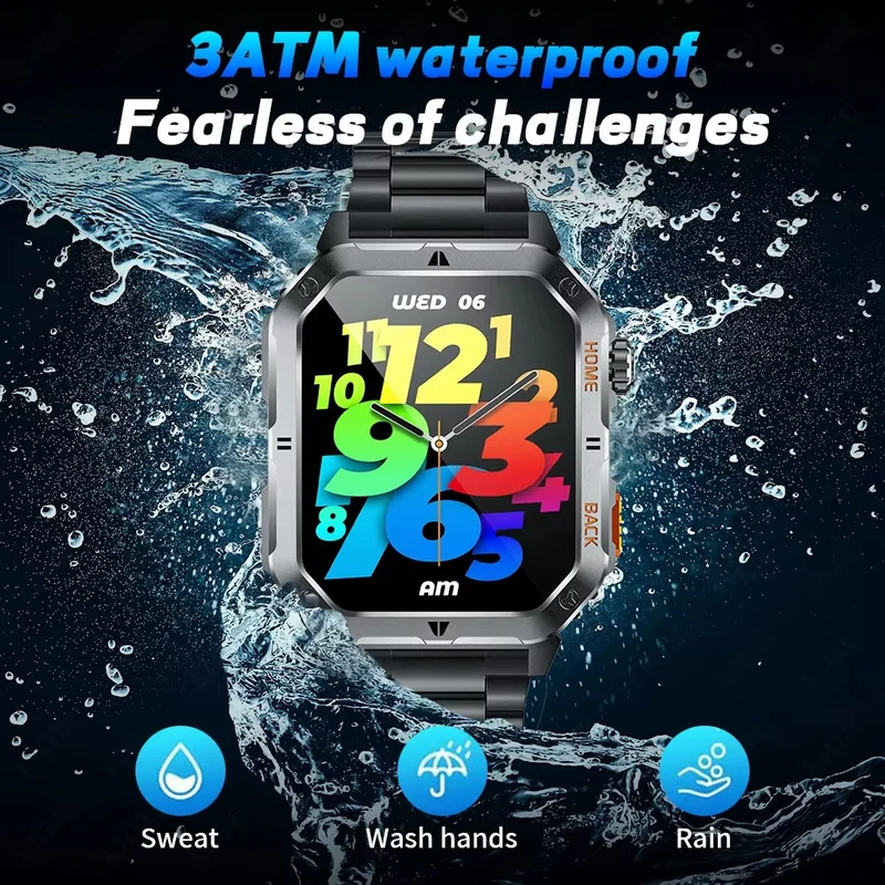 Montre Tactique GPS Homme 1000mAh – Ultra Résistante Étanche 3ATM | Outdoor & Sport