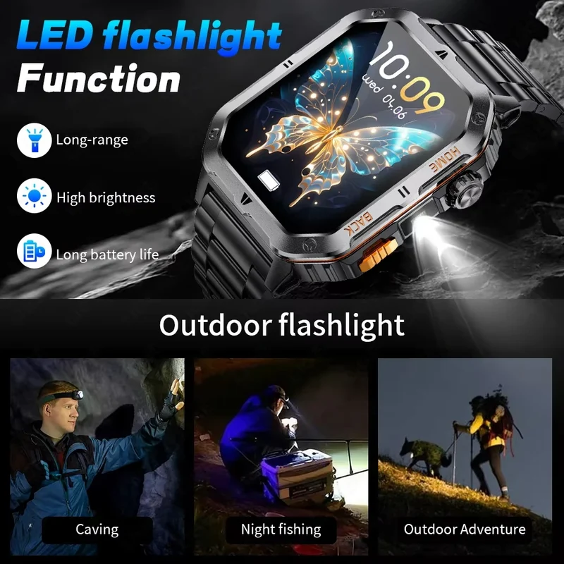 Montre Tactique GPS Homme 1000mAh – Ultra Résistante Étanche 3ATM | Outdoor & Sport