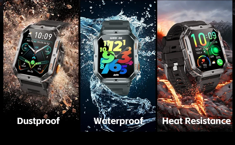 Montre Tactique GPS Homme 1000mAh – Ultra Résistante Étanche 3ATM | Outdoor & Sport