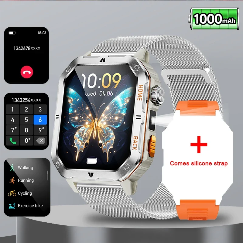 Montre Tactique GPS Homme 1000mAh – Ultra Résistante Étanche 3ATM | Outdoor & Sport