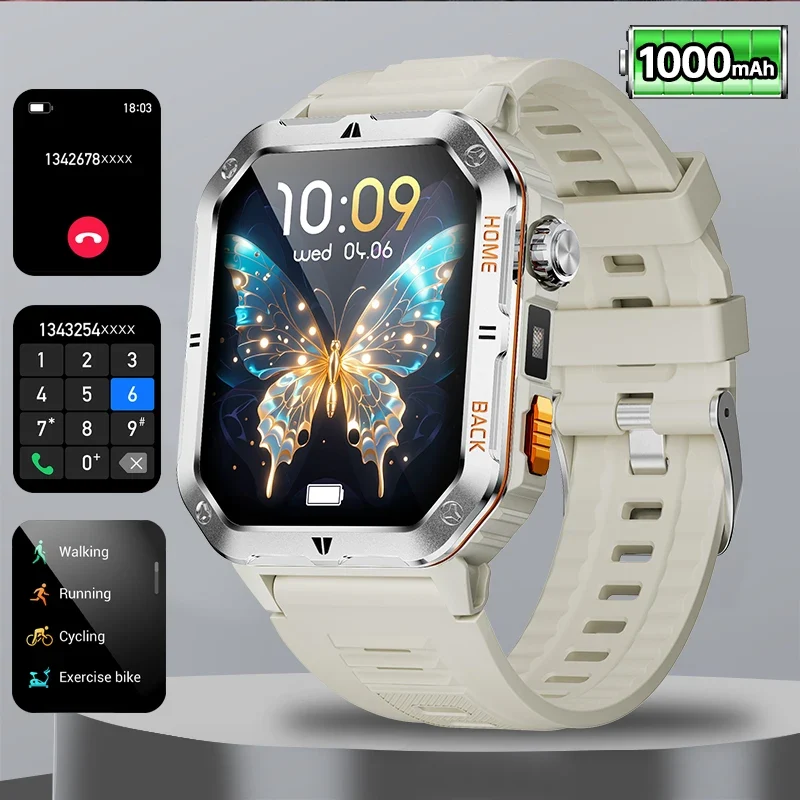 Montre Tactique GPS Homme 1000mAh – Ultra Résistante Étanche 3ATM | Outdoor & Sport