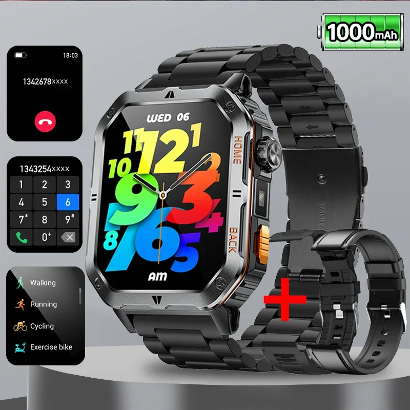 Montre Tactique GPS Homme 1000mAh – Ultra Résistante Étanche 3ATM | Outdoor & Sport
