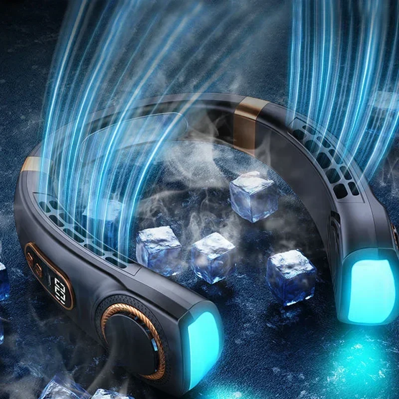 Super Ventilateur de Cou Portable LED – Restez au Frais Partout en 3 Secondes
