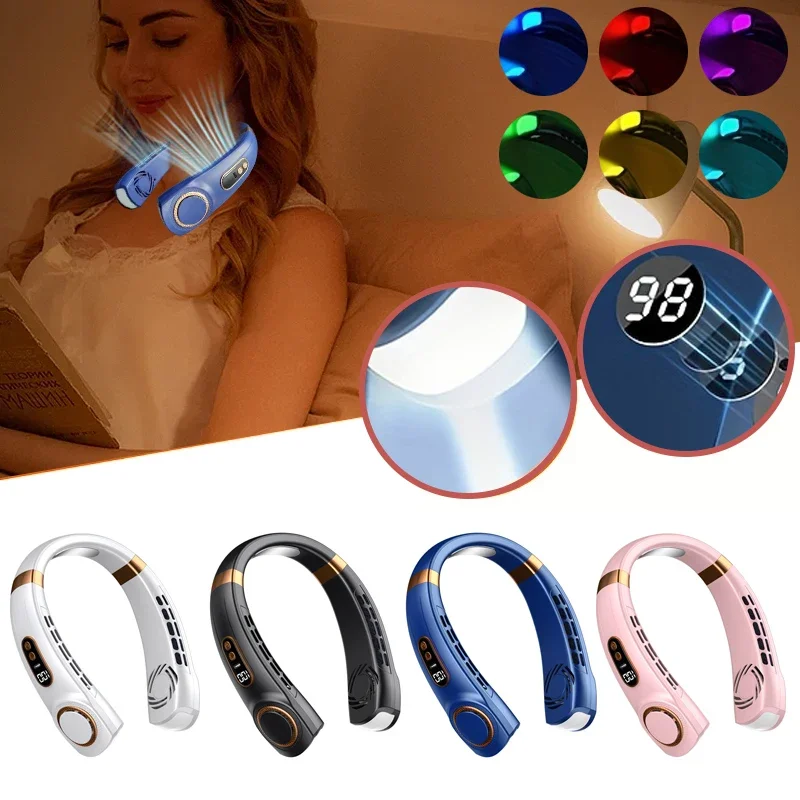 Super Ventilateur de Cou Portable LED – Restez au Frais Partout en 3 Secondes