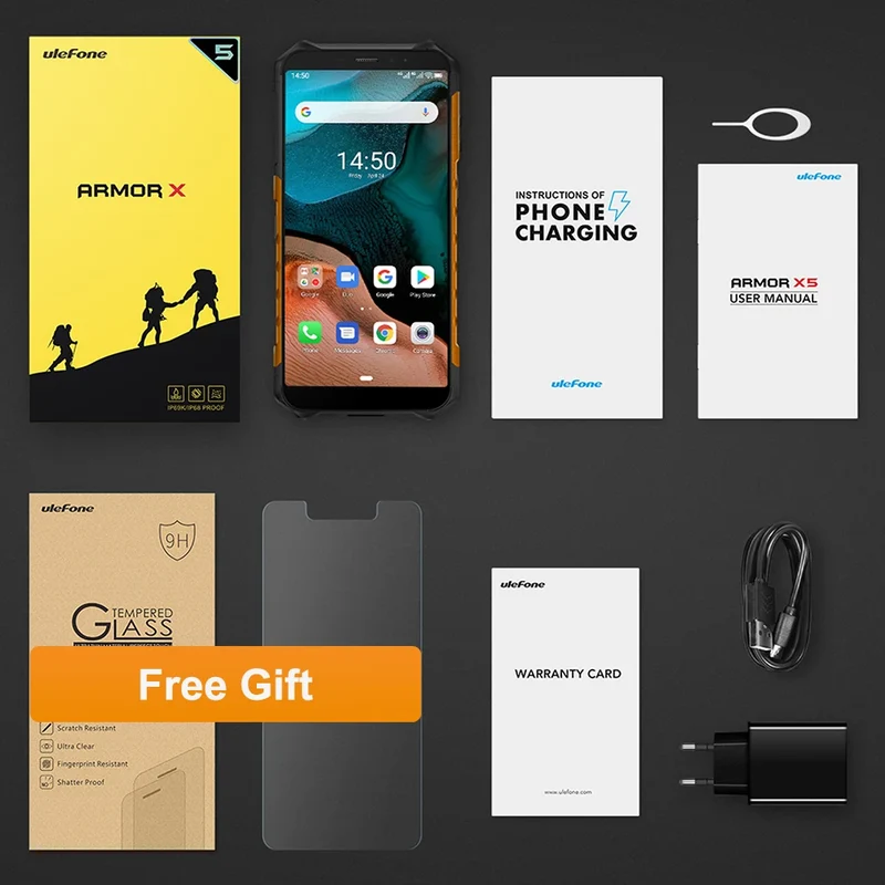 Smartphone Ulefone Armor X5, 3 Go + 32 Go Rapide Etanche Robuste