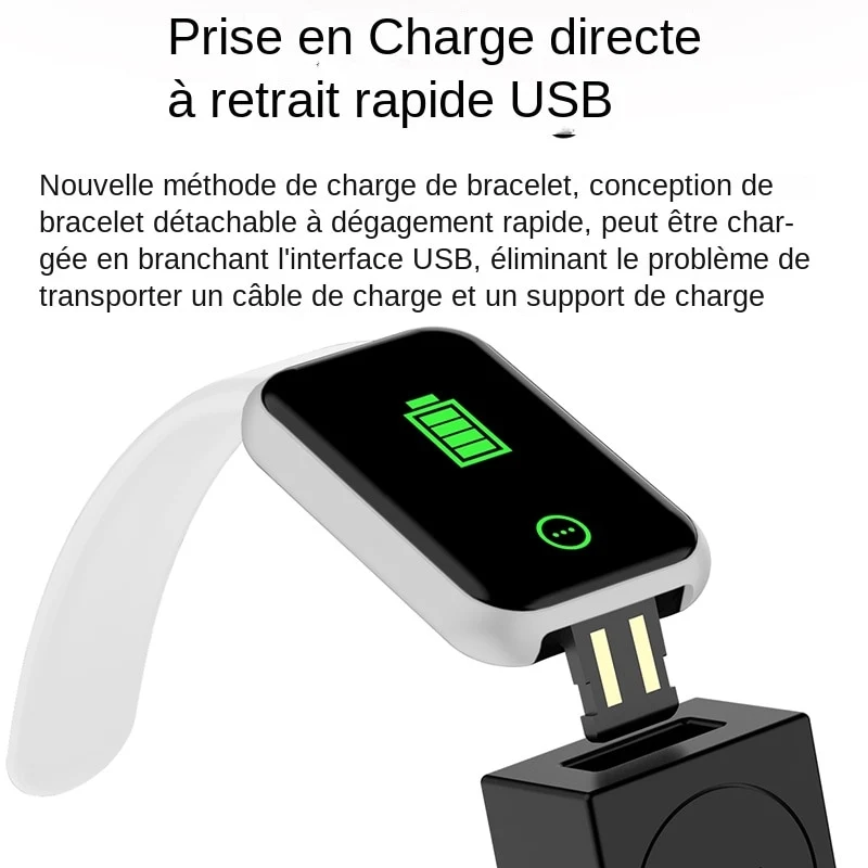 Montre intelligente Bluetooth USB pour hommes et femmes