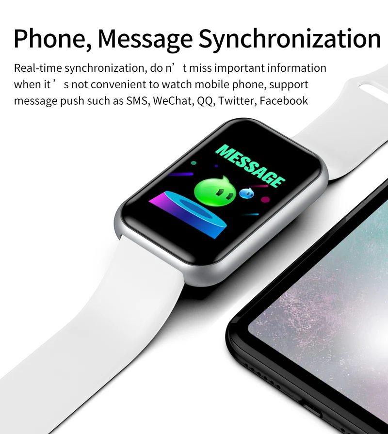 Montre intelligente Bluetooth USB pour hommes et femmes