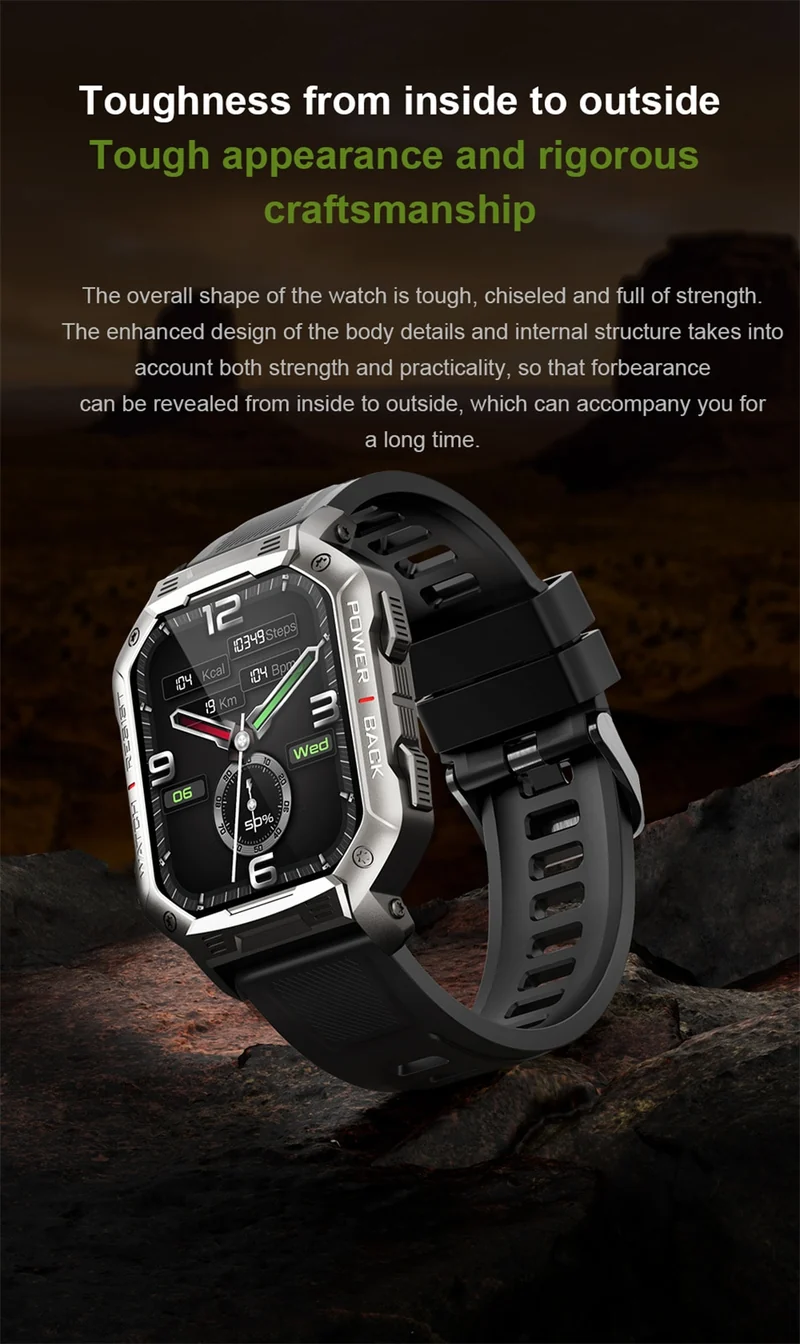 Montre connectée 2023 pour hommes, étanchéité IP67, 5atm,Bluetooth Call Nx3