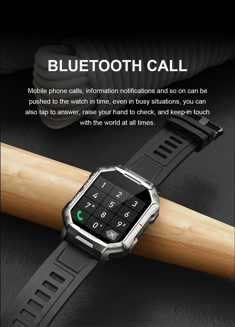 Montre connectée 2023 pour hommes, étanchéité IP67, 5atm,Bluetooth Call Nx3