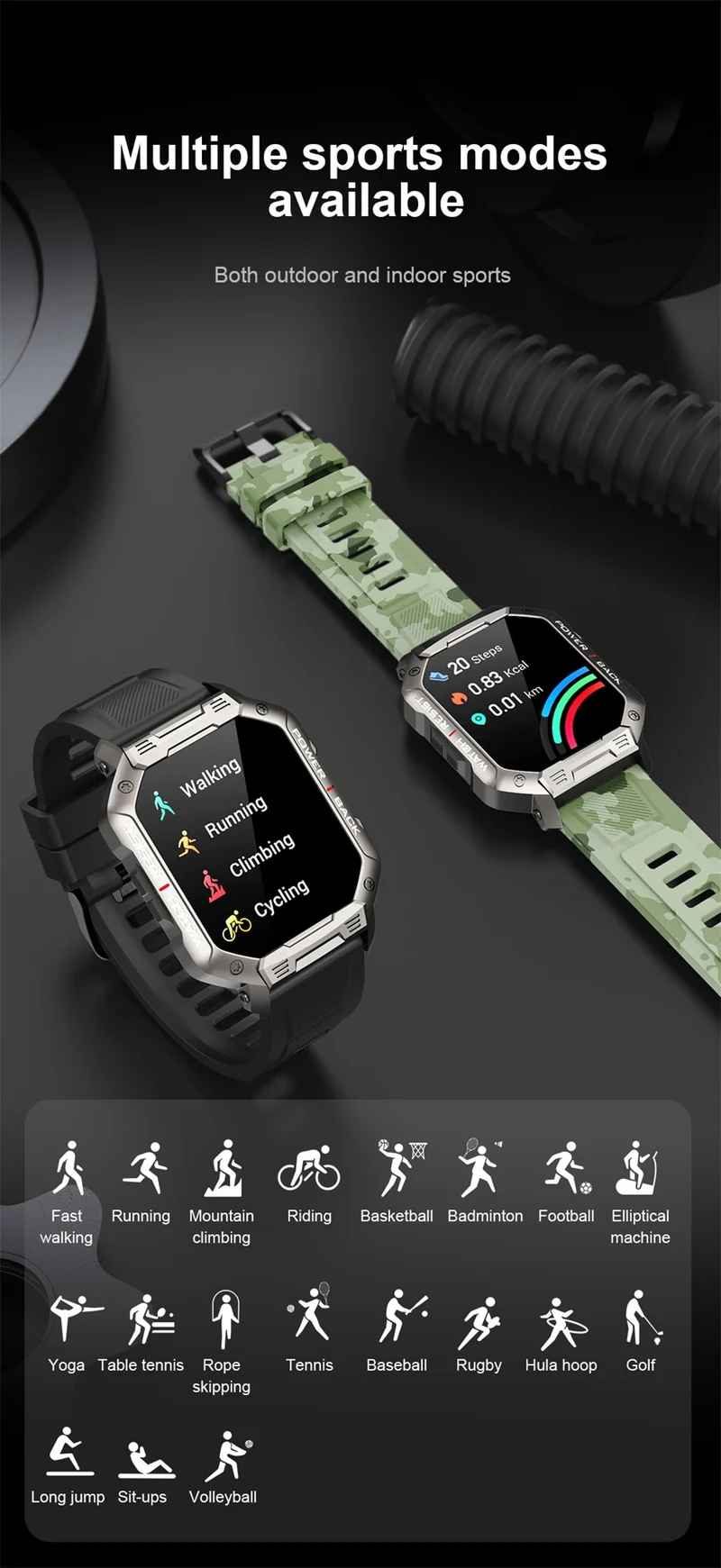 Montre connectée 2023 pour hommes, étanchéité IP67, 5atm,Bluetooth Call Nx3