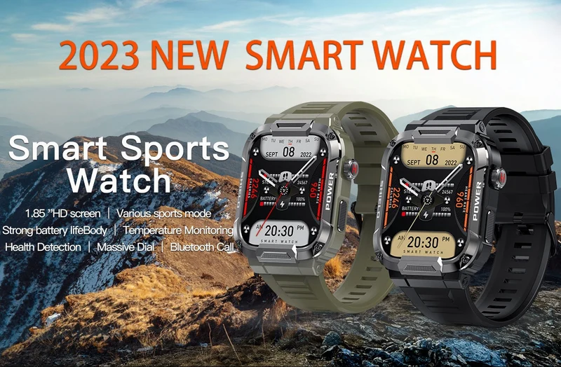 Montre Militaire Robuste Ip68 Waterproof Bluetooth Call MK66