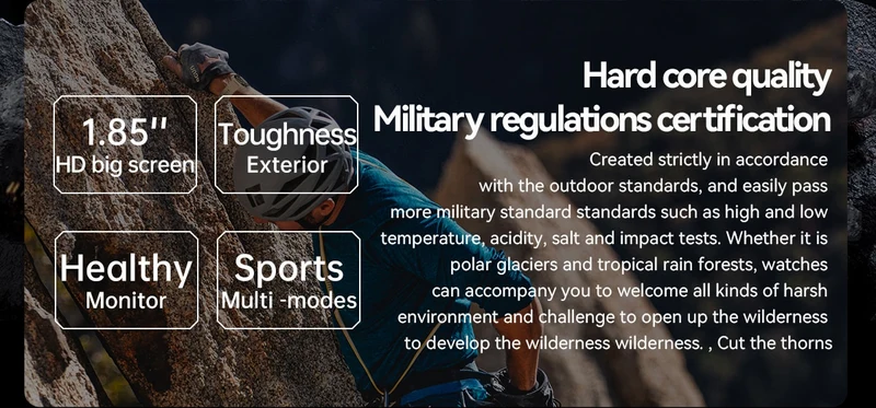 Montre Militaire Robuste Ip68 Waterproof Bluetooth Call MK66