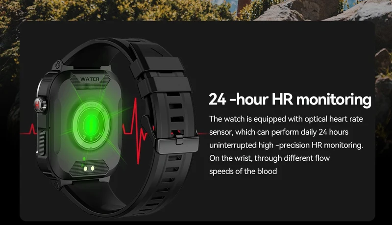 Montre Militaire Robuste Ip68 Waterproof Bluetooth Call MK66
