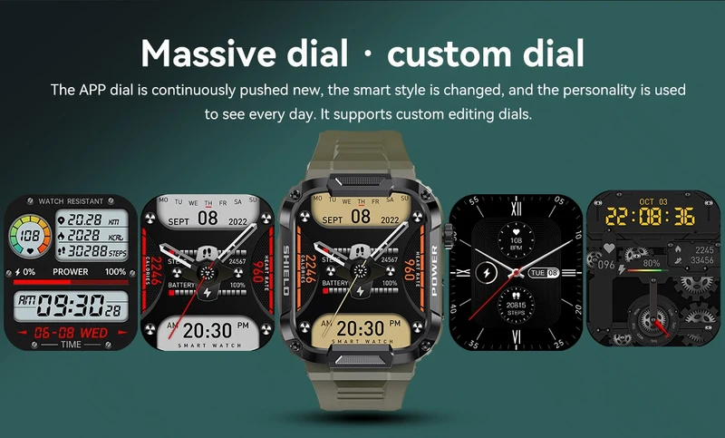 Montre Militaire Robuste Ip68 Waterproof Bluetooth Call MK66