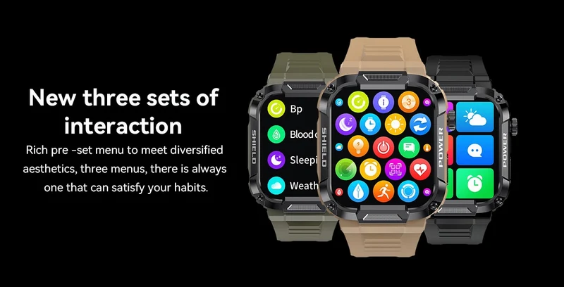 Montre Militaire Robuste Ip68 Waterproof Bluetooth Call MK66