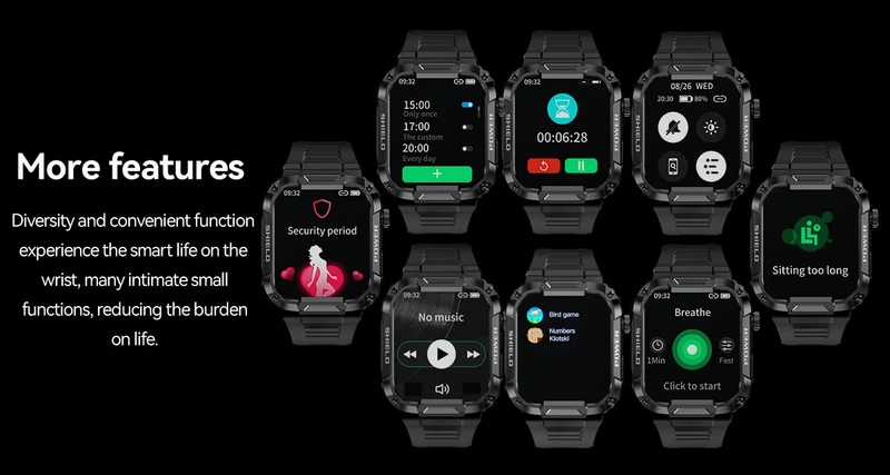 Montre Militaire Robuste Ip68 Waterproof Bluetooth Call MK66