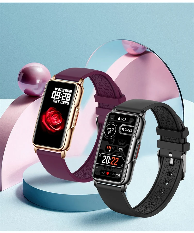 Jolie montre fine connectée pour sport, loisirs ou soirée pour homme ou femme , écran entièrement tactile.