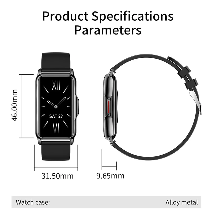 Jolie montre fine connectée pour sport, loisirs ou soirée pour homme ou femme , écran entièrement tactile.