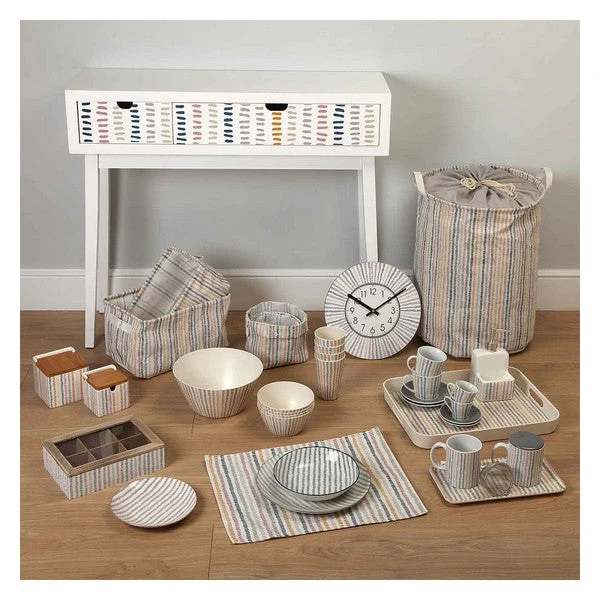 Basket set Corduroy Textile Polyester (3 Pieces) (25 x 22 x 35 cm)