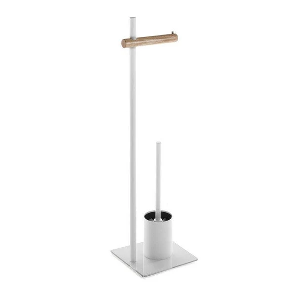 Toilet Paper Holder with Brush Stand Metal (20 x 76 x 20 cm)