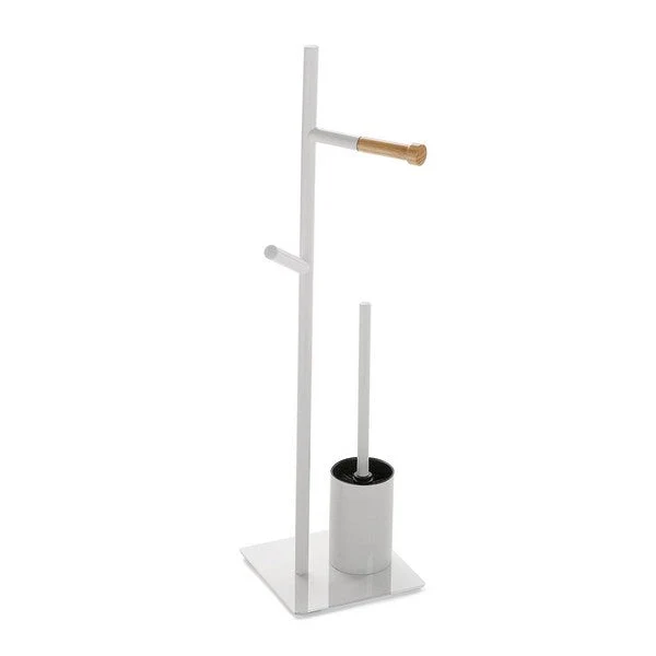 Toilet Paper Holder with Brush Stand Metal (20 x 72 x 20 cm)