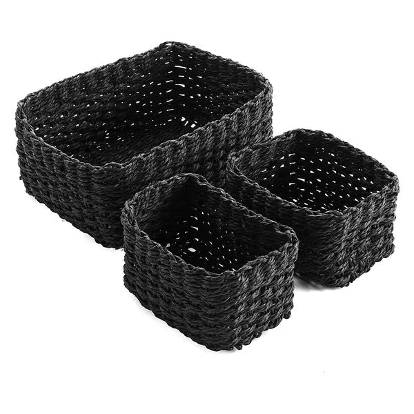 Basket set (3 Pieces) (19 x 12 x 26 cm)