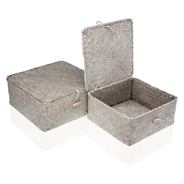 Basket set Marine algae (2 Pieces) (23 x 10 x 23 cm)