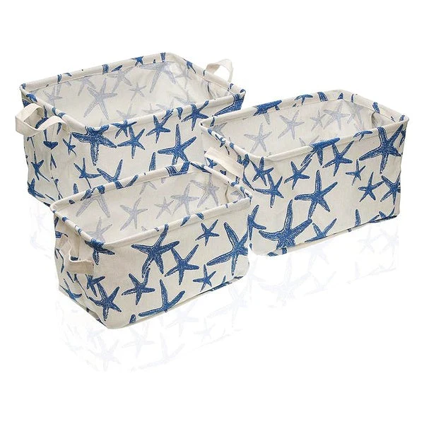 Basket set Textile Polyester (3 Pieces) (25 x 22 x 35 cm)