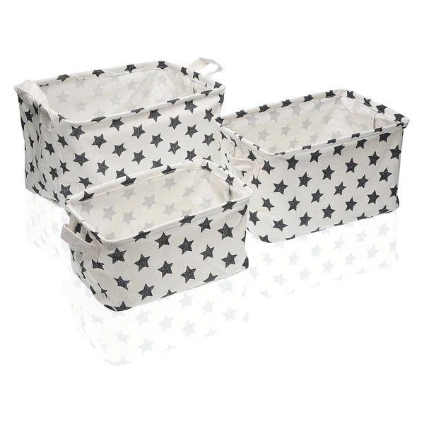 Basket set Textile Polyester (3 Pieces) (25 x 22 x 35 cm)