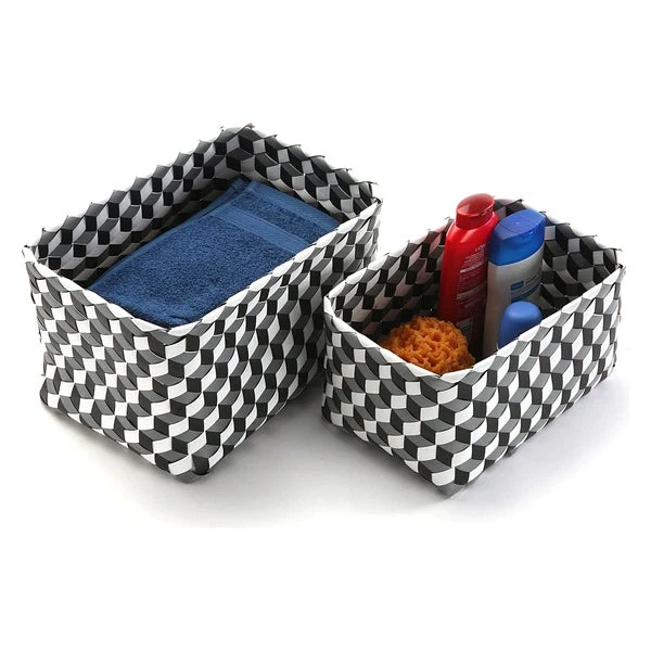 Basket set polypropylene (2 Pieces) (23 x 20 x 33 cm)