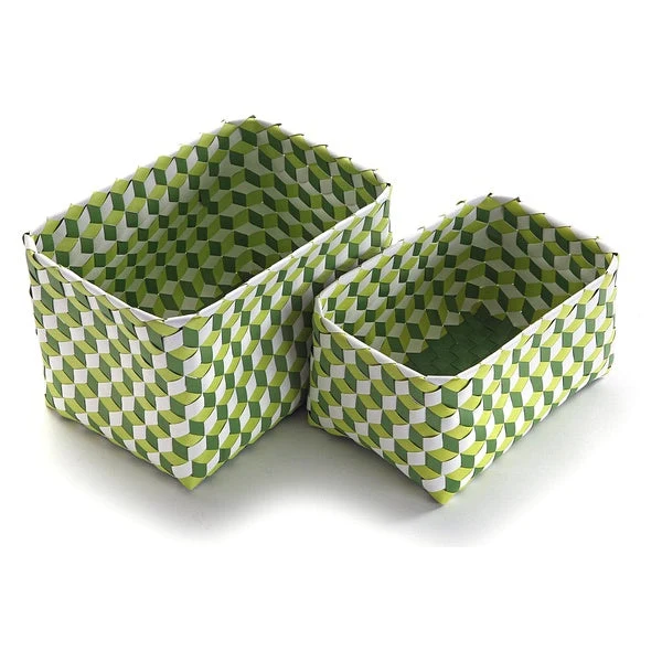 Basket set polypropylene (2 Pieces) (23 x 20 x 33 cm)