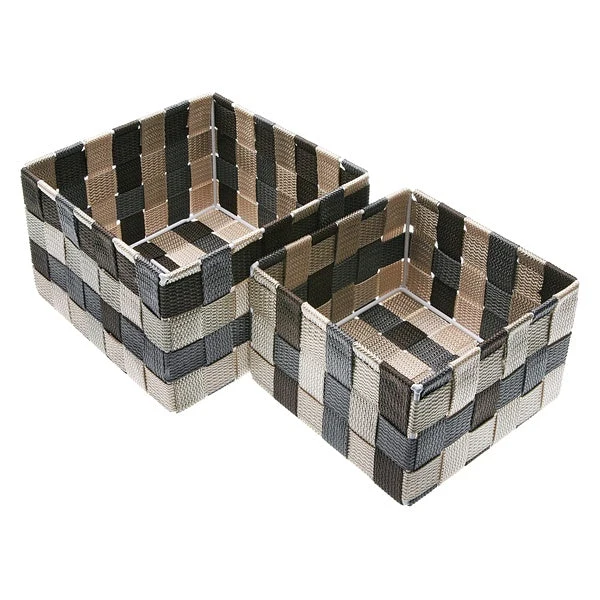 Set of Stackable Organising Boxes polypropylene (2 Pieces)