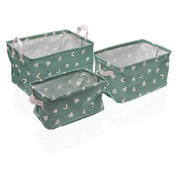 Basket set Textile Polyester (3 Pieces) (25 x 22 x 35 cm)