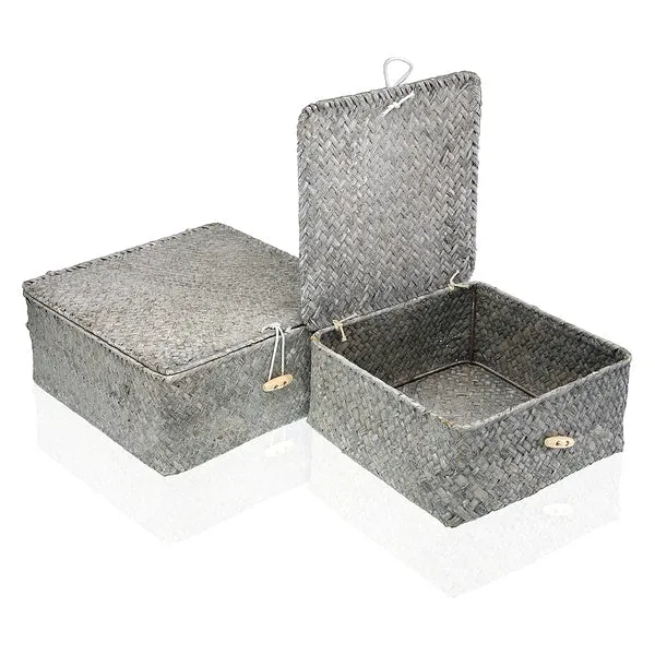 Basket set Marine algae (2 Pieces) (23 x 10 x 23 cm)
