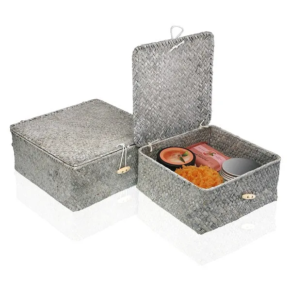 Basket set Marine algae (2 Pieces) (23 x 10 x 23 cm)