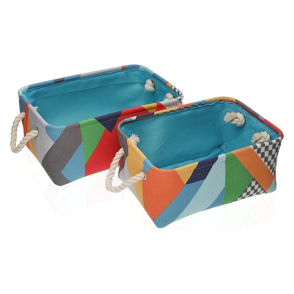 Basket set Textile (2 Pieces) (35 x 16 x 25 cm)