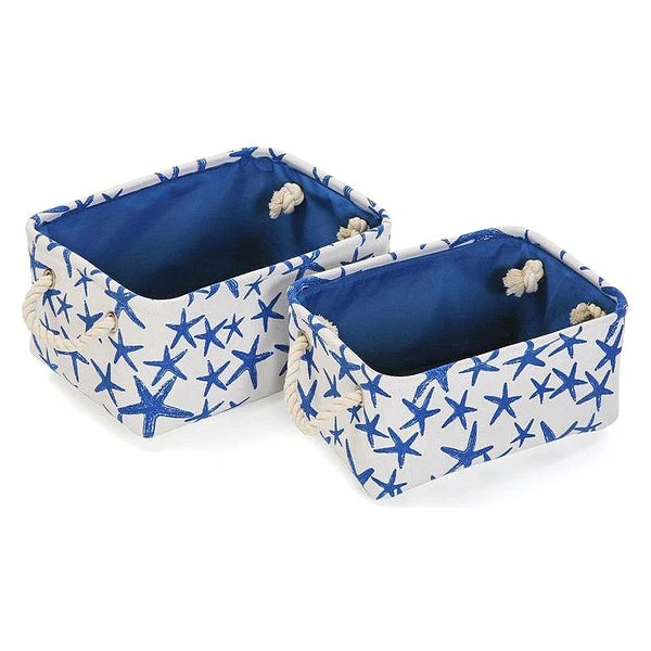 Basket set Textile (2 Pieces) (35 x 16 x 25 cm)