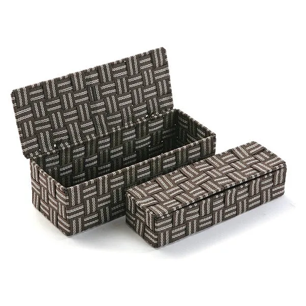 Set of Stackable Organising Boxes Textile (2 Pieces) (11,5 x 9 x 29,5 cm)
