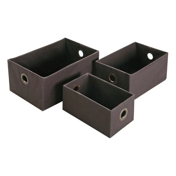 Multi-purpose basket Chocolate Cotton (3 Pieces)