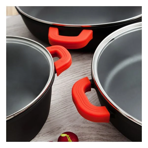 Casserole with glass lid Quid Intense Aluminium