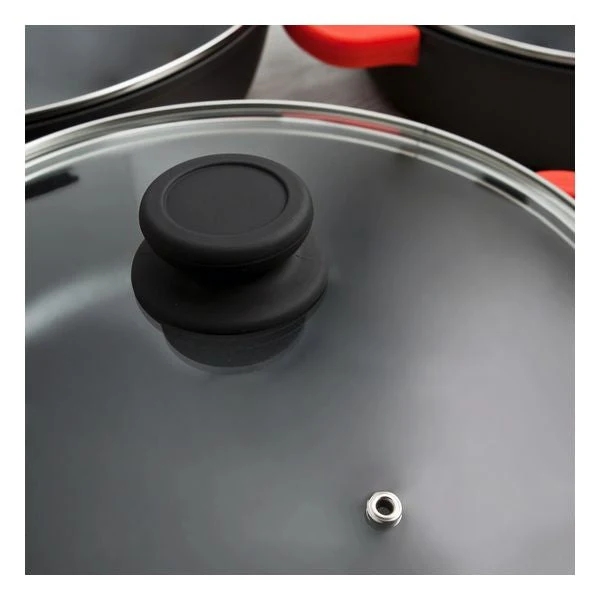 Casserole with glass lid Quid Intense Aluminium