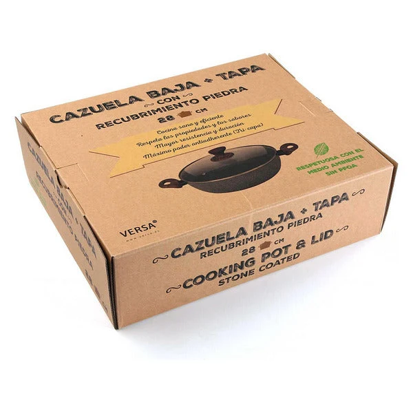 Casserole with lid Aluminium (28 x 7,5 x 28 cm)