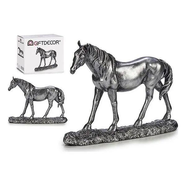 Horse Silver Resin Silver (7,5 x 23,5 x 30 cm)