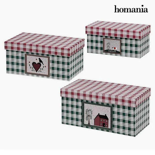 Decorative box Homania 7772 (3 uds) Carboard