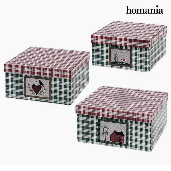 Decorative box Homania 7635 (3 uds) Carboard