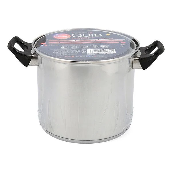 Pot with Glass Lid Quid Habitat Stainless steel