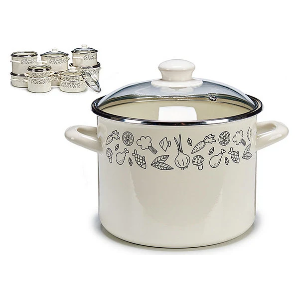 Casserole with Lid Enamelled Steel