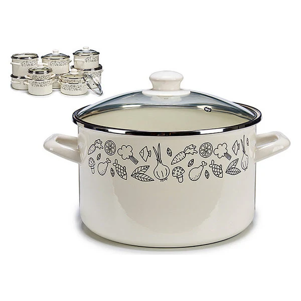 Casserole with Lid Enamelled Steel (0.016 L) (33,6 x 21,5 x 25,8 cm)