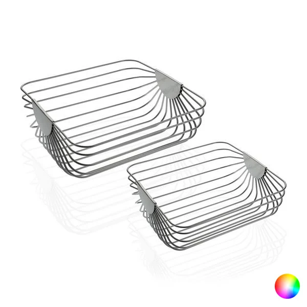 Centerpiece Steel (35 x 13 x 35 cm) (2 pcs)